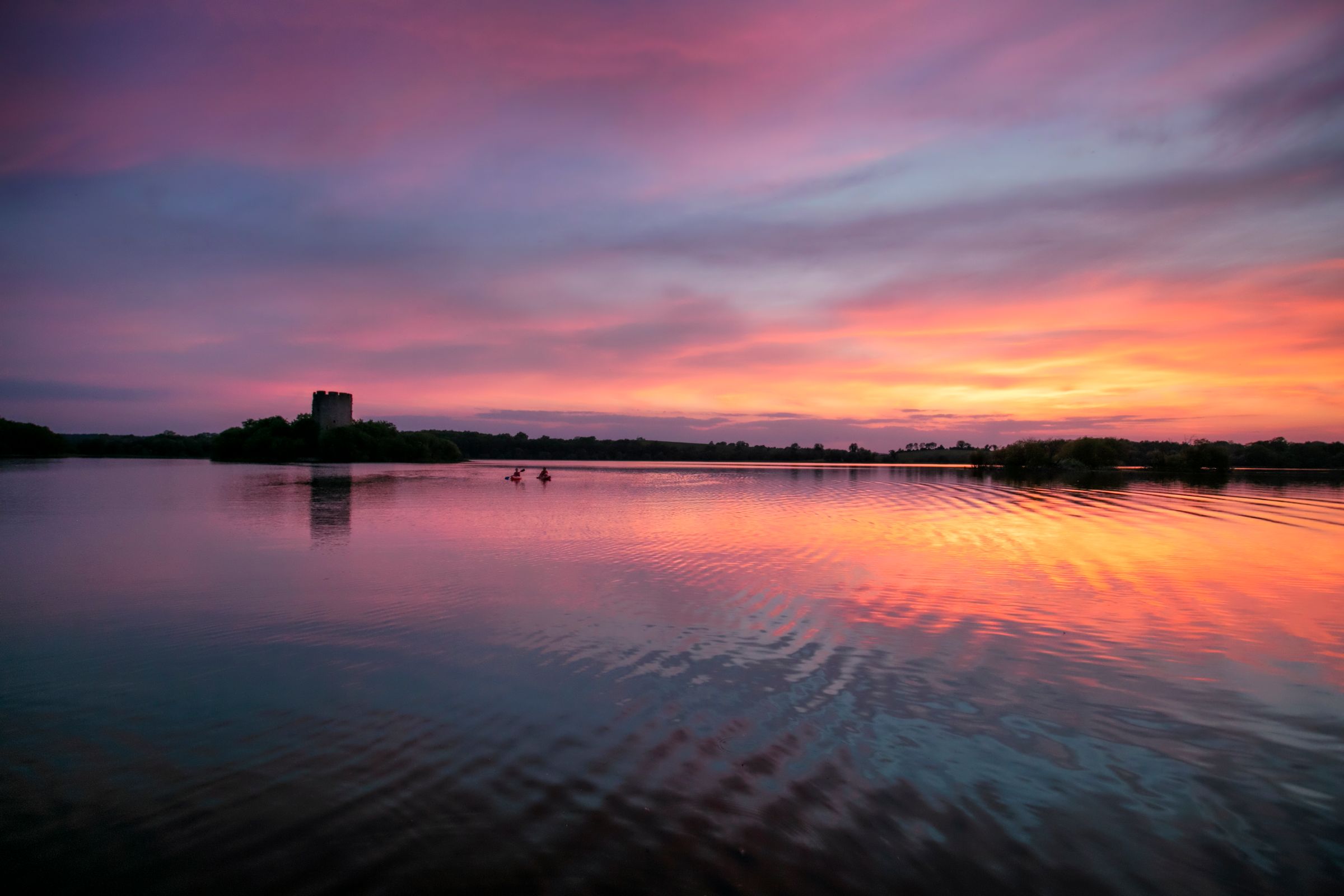 Sunset at Lough Oughter, Cavan
