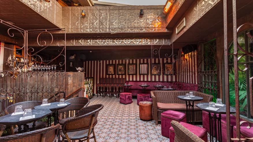 The terrace at the Vintage Cocktail Club in Dublin city