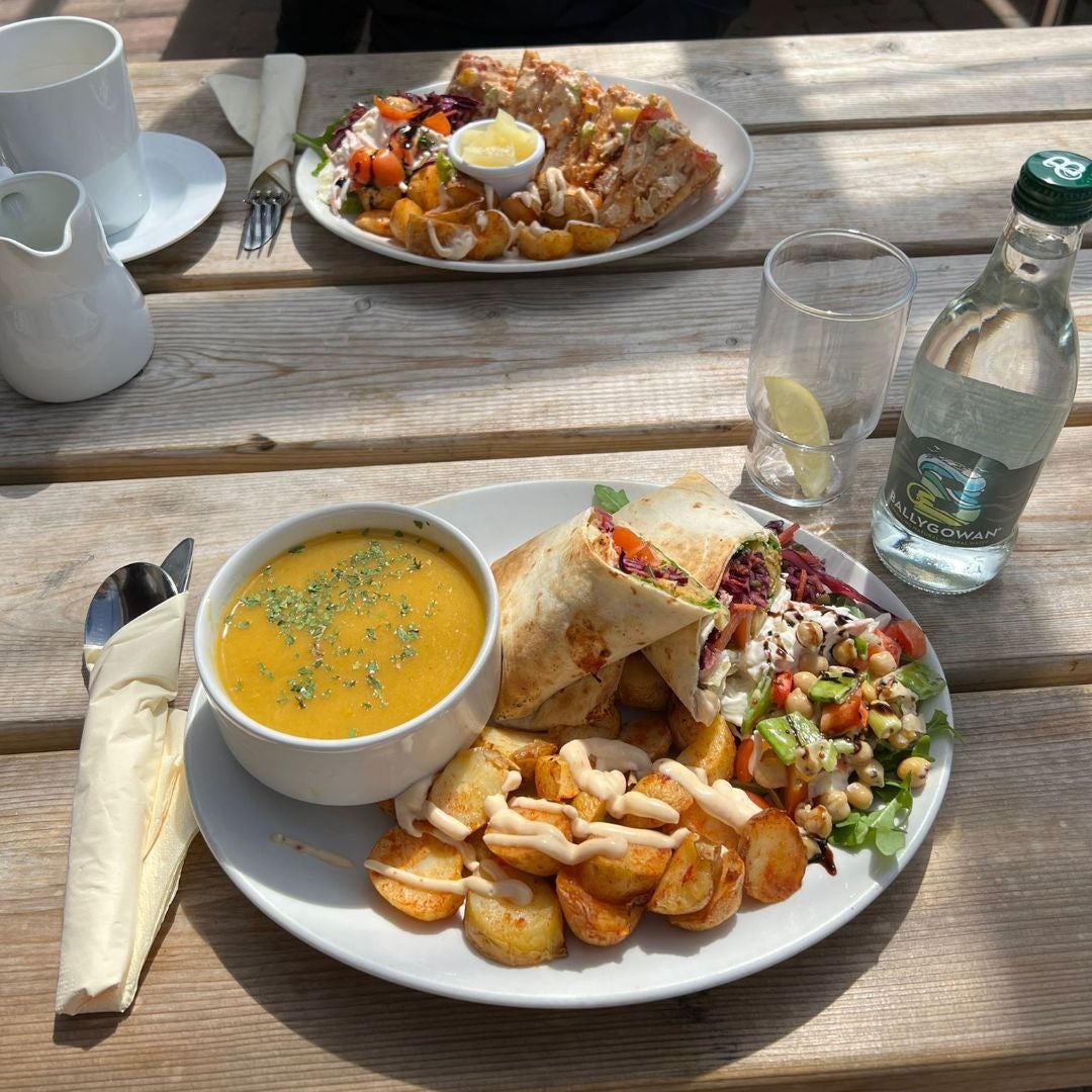 Two plates full of food at Osta W8 in Manorhamilton