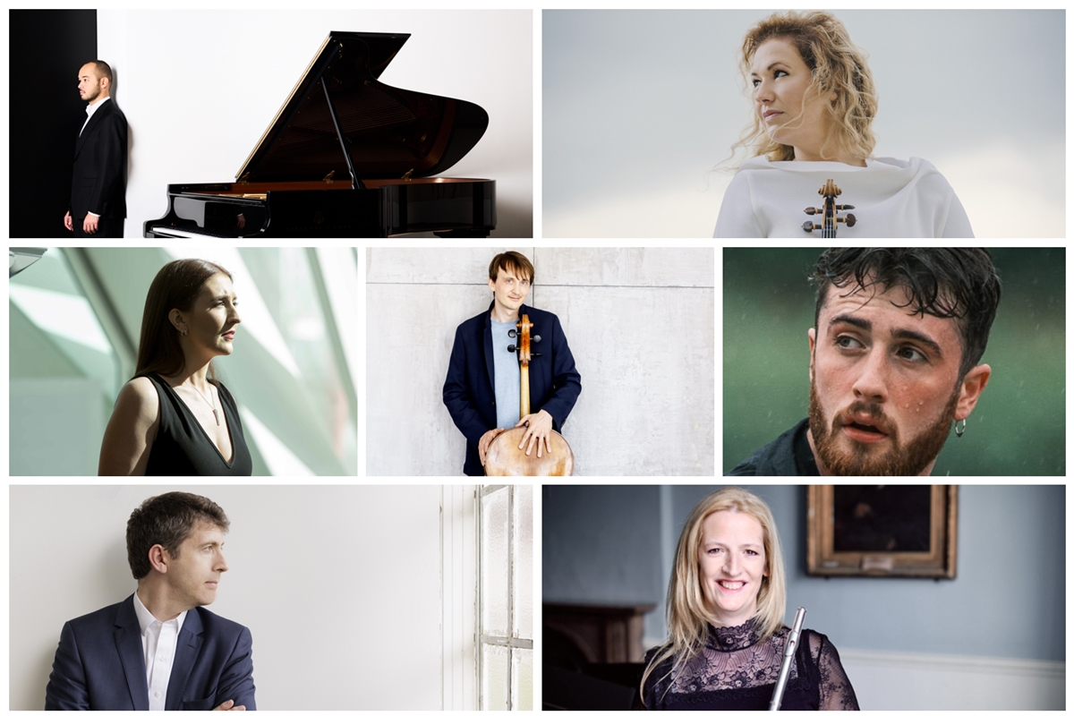 François-Xavier Poizat, piano | Gwendolyn Masin, violin | Benedict Kloeckner, cello | Finghin Collins, piano | Gemma Ni Bhriain, mezzo-soprano | Ríona Ó Duinnín, flute | Diarmuid Armstrong Mayock, dance artist