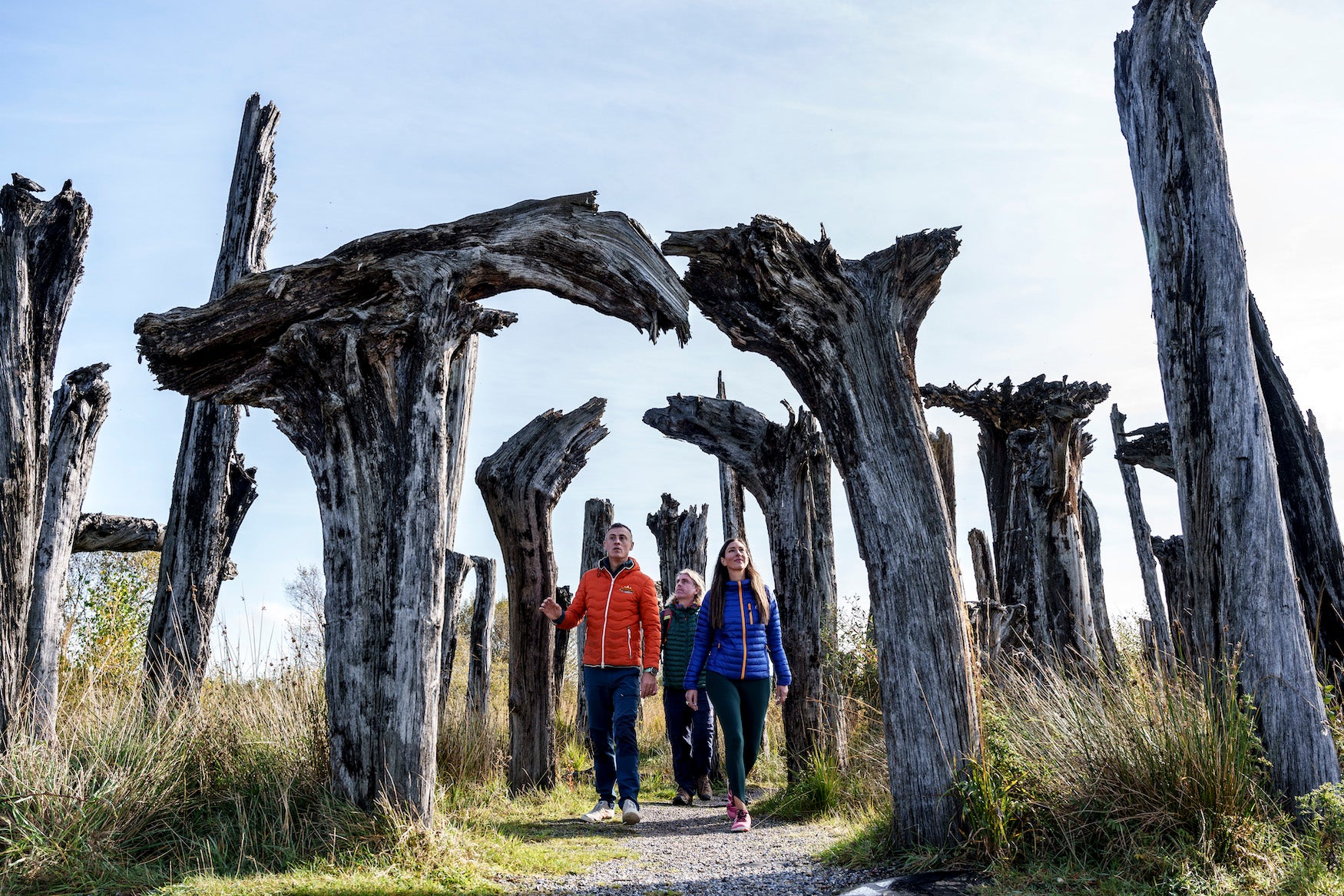 People on the Sculpture Loop in Lough Boora Discovery Park in Co Offaly
