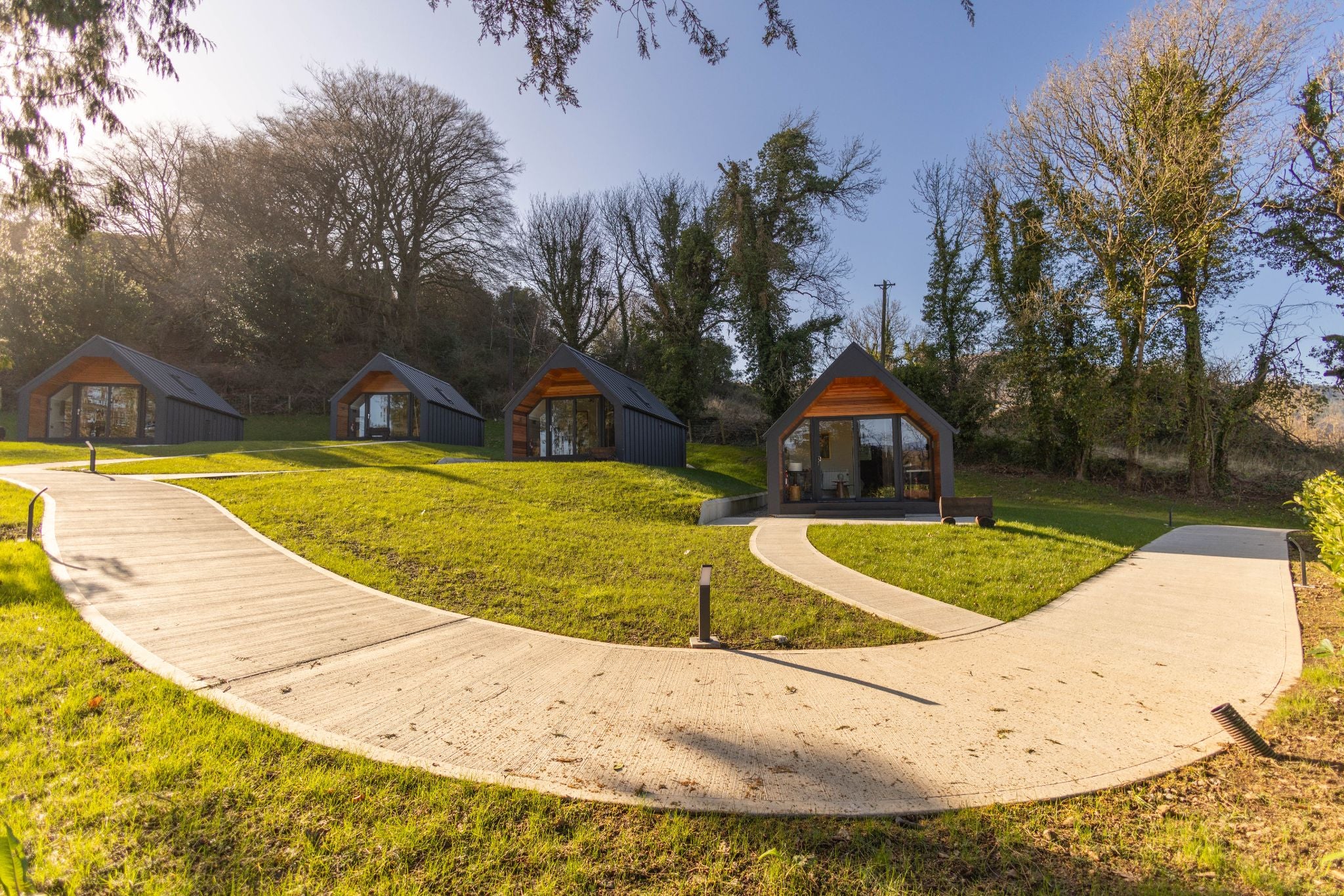 Front view of lodges
