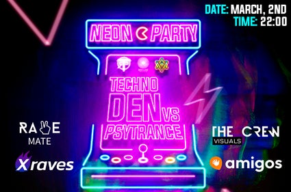 Techno Den vs Psytrance Neon Rave Party by TRP