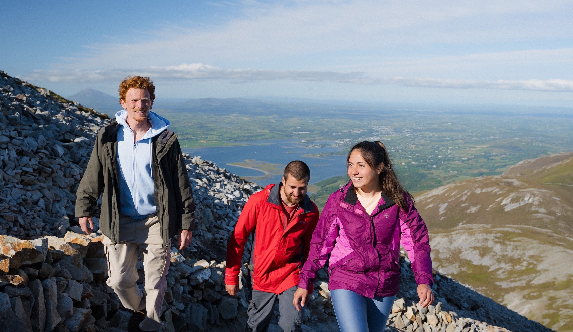 People hiking Croagh Patrick in Co Mayo