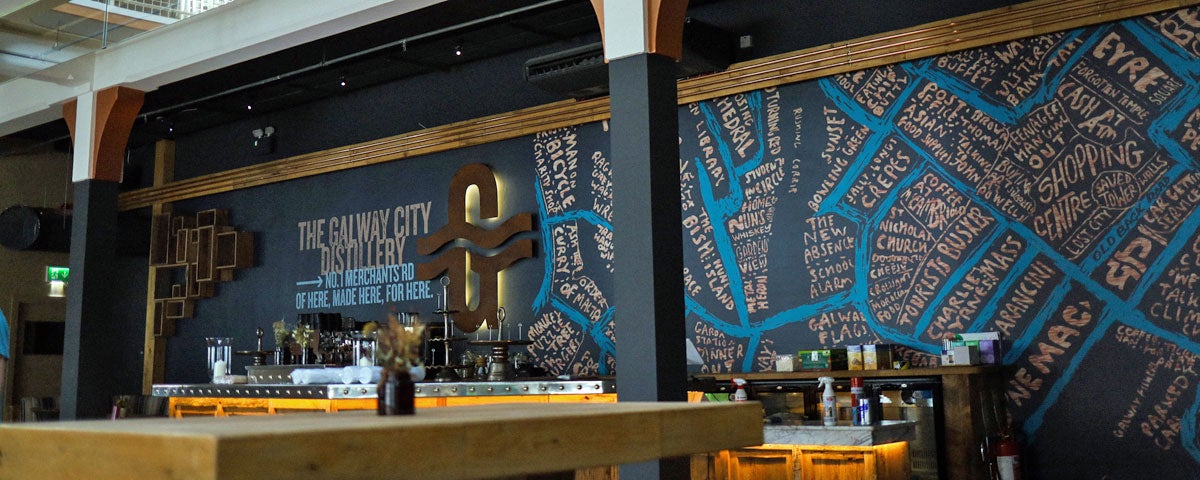 The drinks mixing area in Galway City Distillery