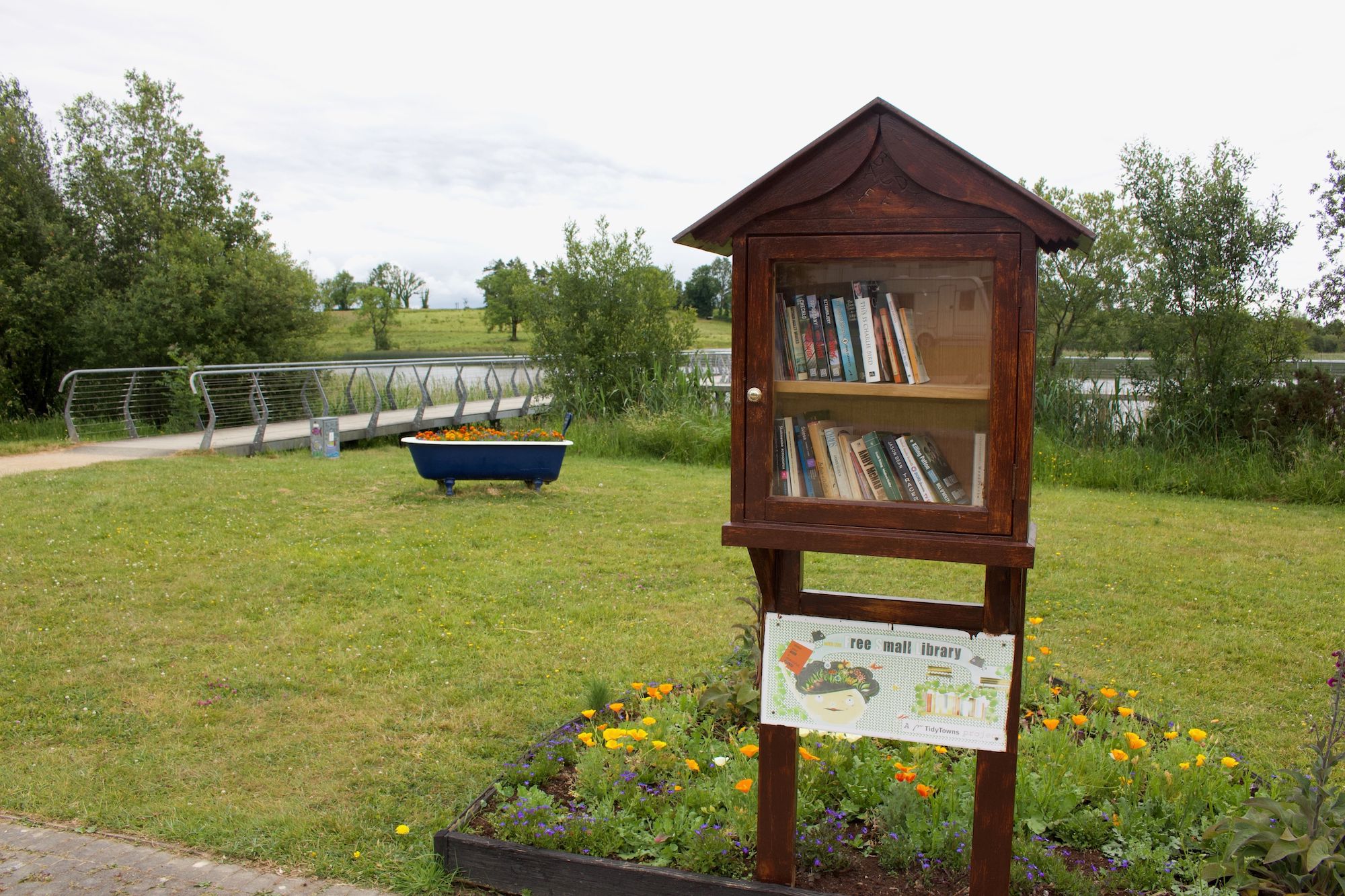 The Free Small Library at the Riverfront Amenity Park in County Leitrim