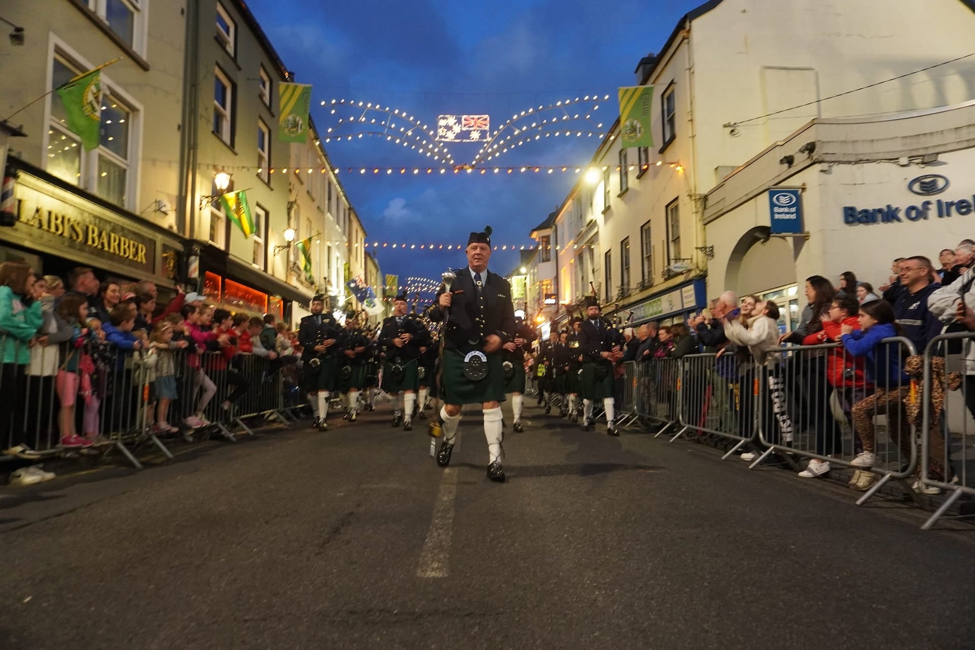 Marching Bands during the Parade at night