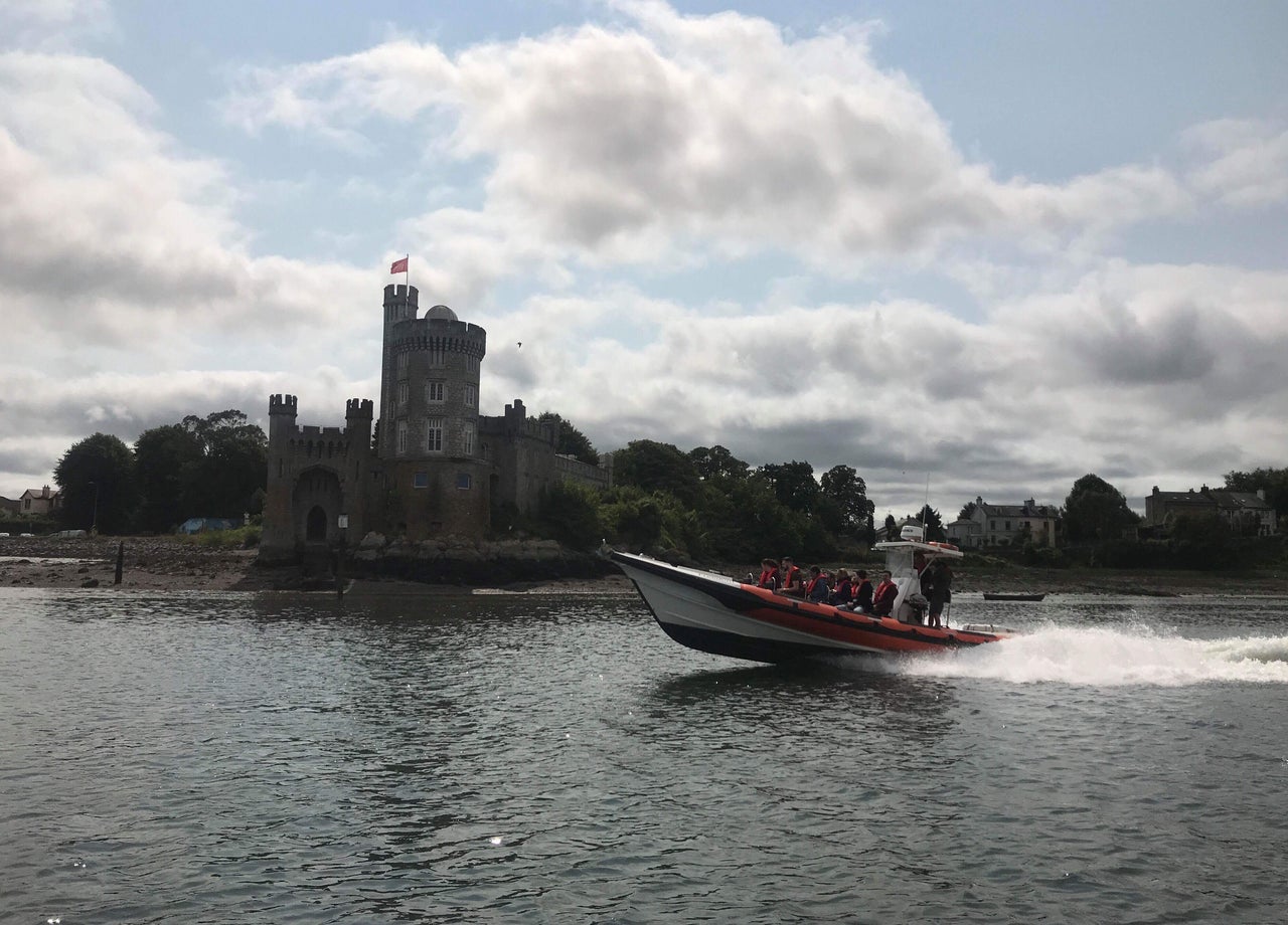 Passenger rib tour passing Blackrock Castle with Funkytown Adventure Centre