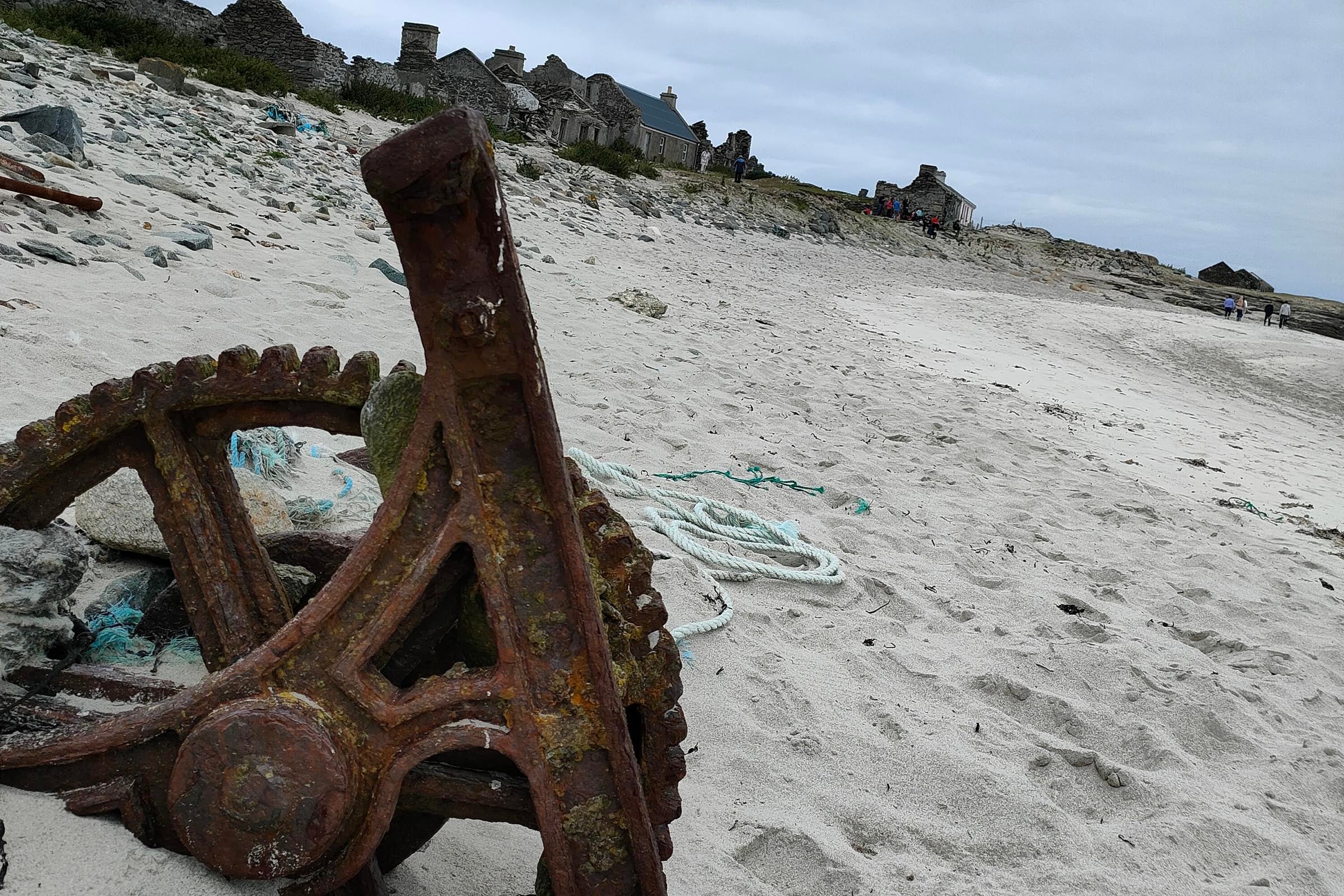 Ruins on the South island of Inishkea, Co Mayo 