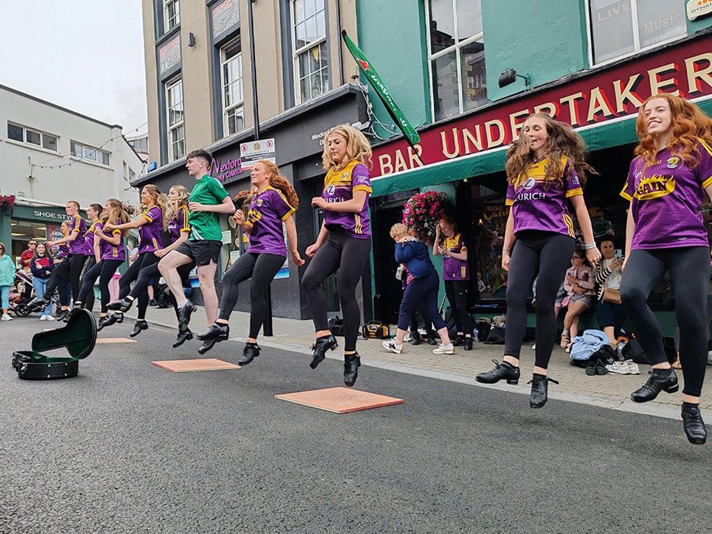 Dancing at the Fleadh 2024. Shot taken at the Bullring in Wexford.