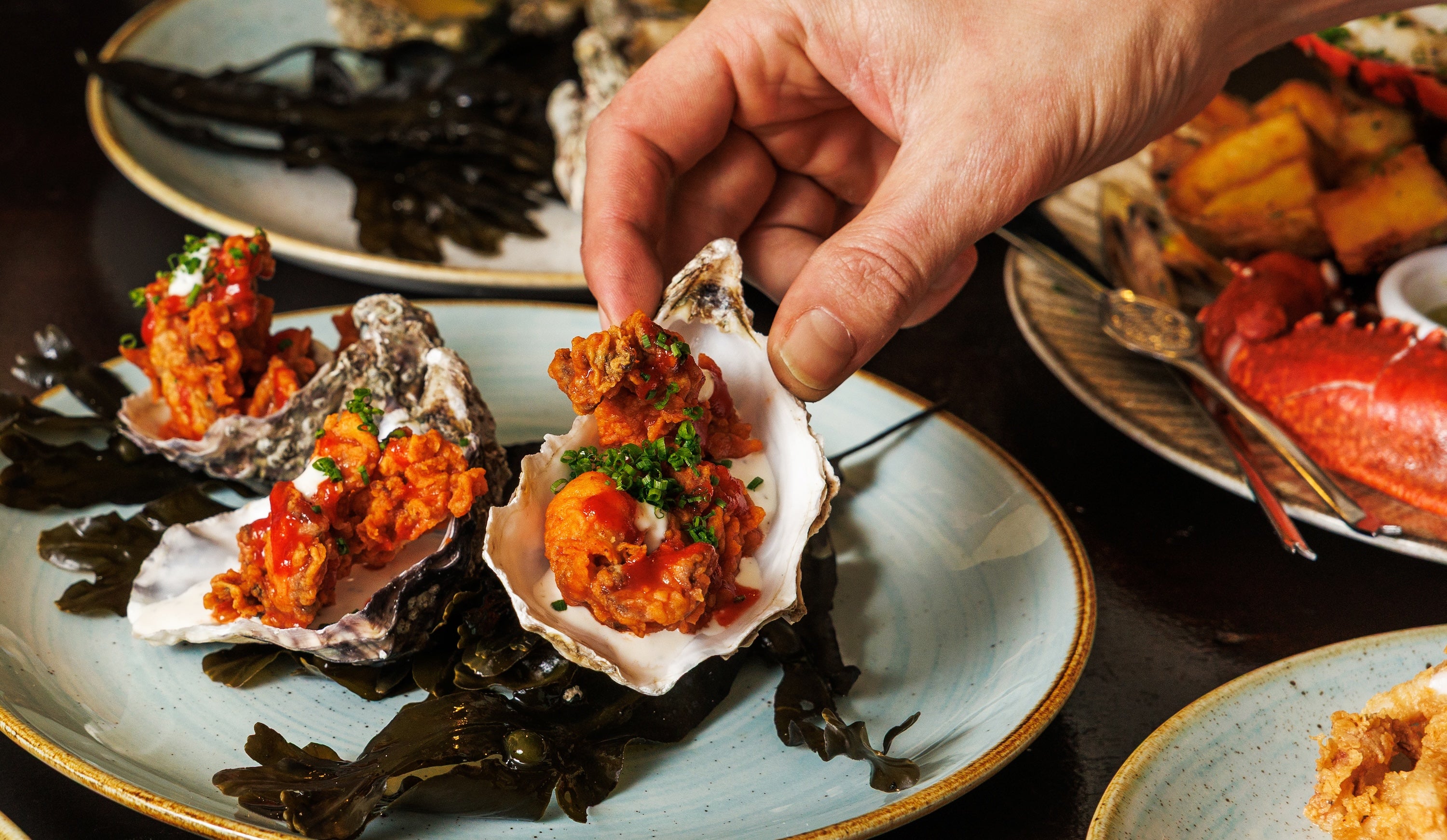 Food in Linnane's Lobster Bar in Co Clare