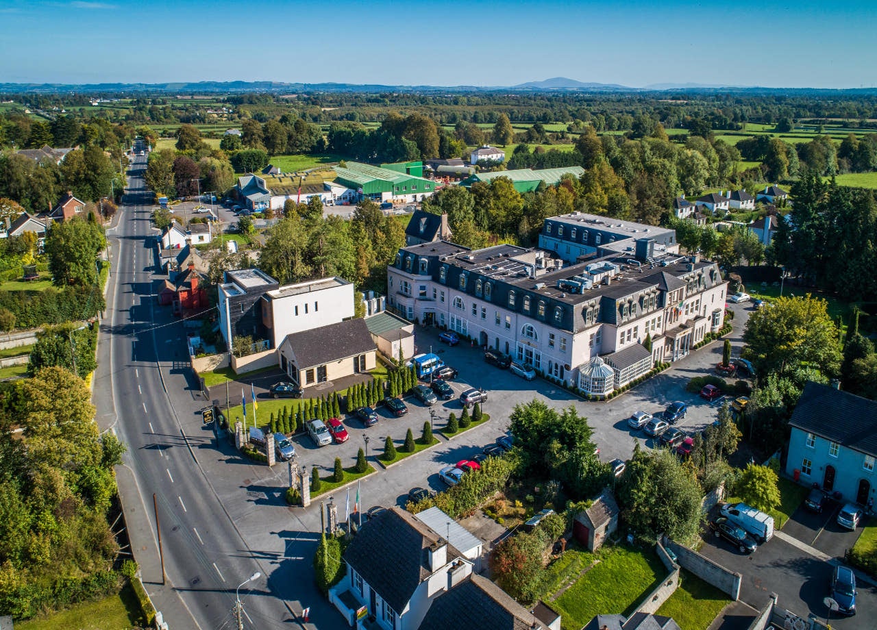 Aerial view of hotel