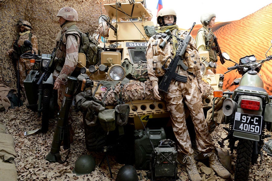 A soldier trench display in the Irish Military War Museum