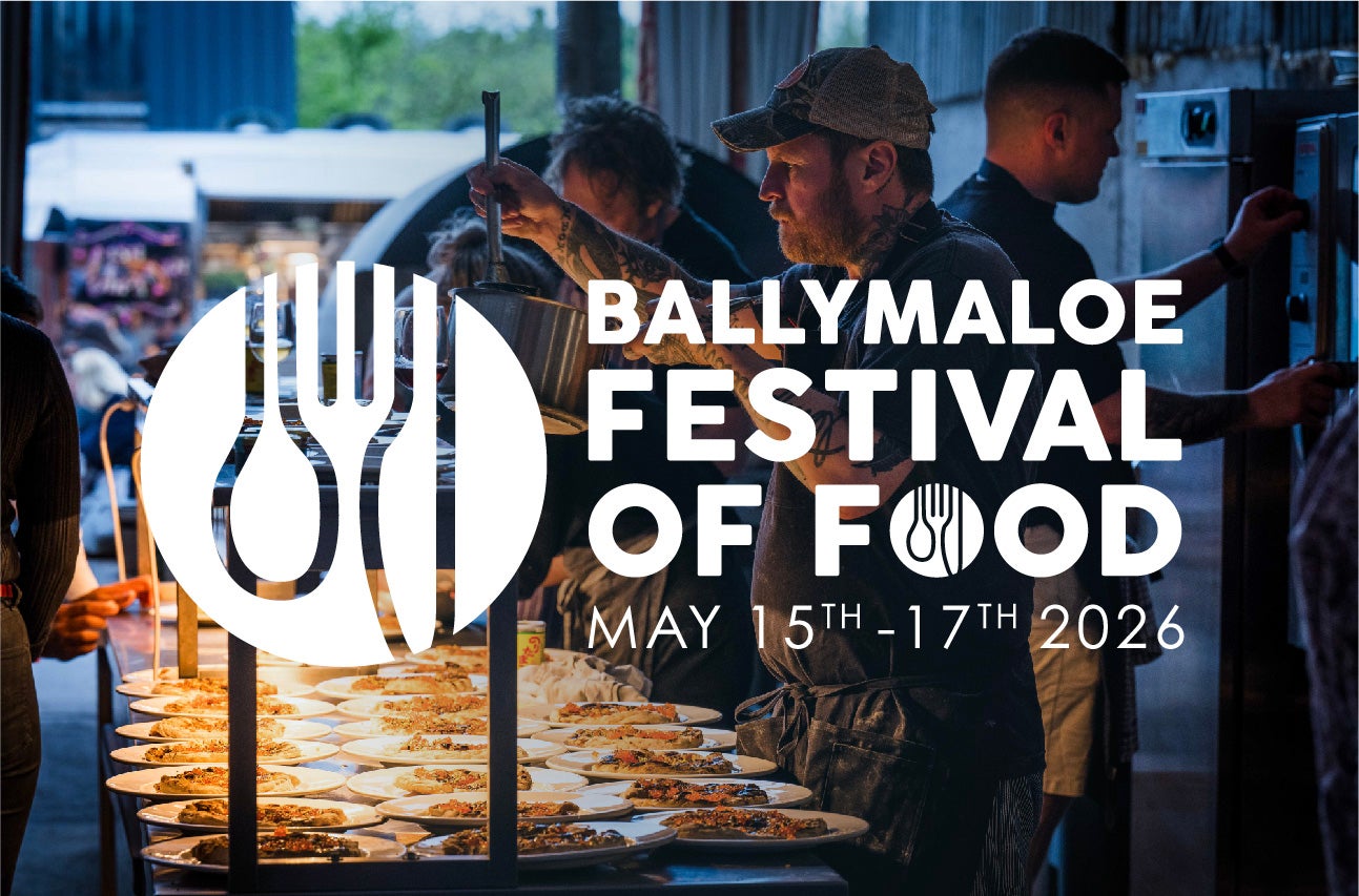 Ballymaloe Festival of Food 2026 Logo on top of a chef