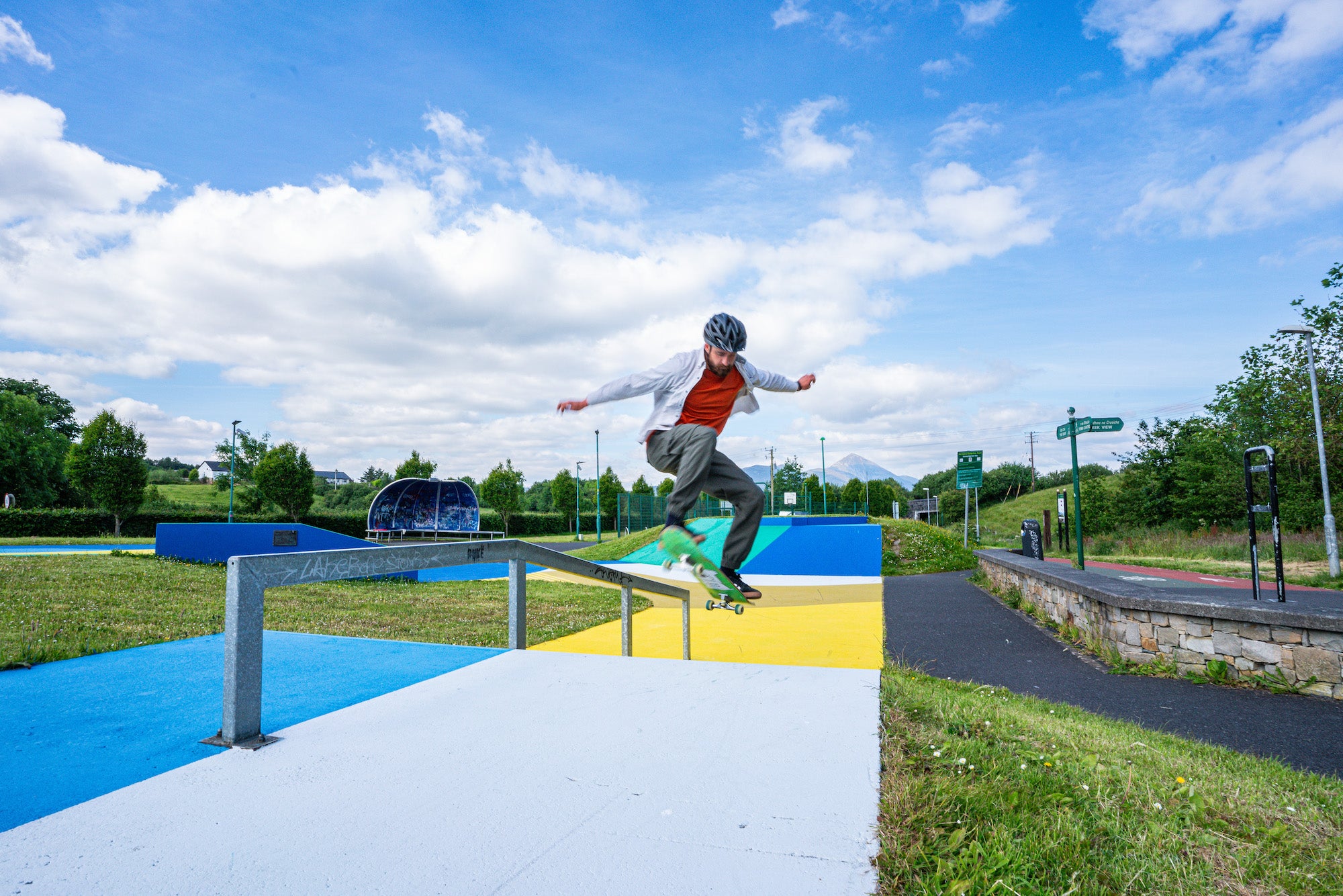 A skateboarder at Westport Skate Park in Co Mayo