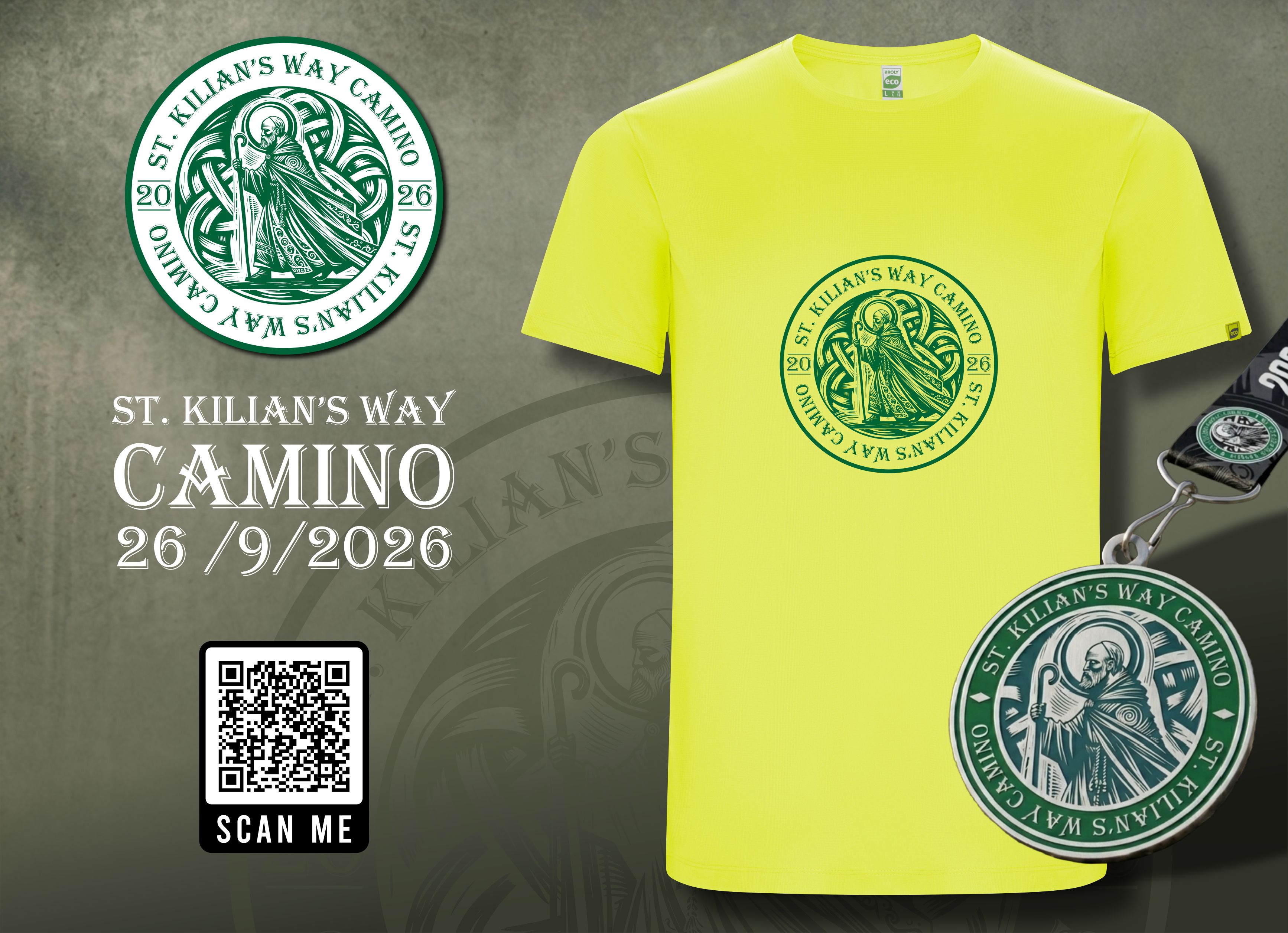 Promotional T-shirt and medal for competitors