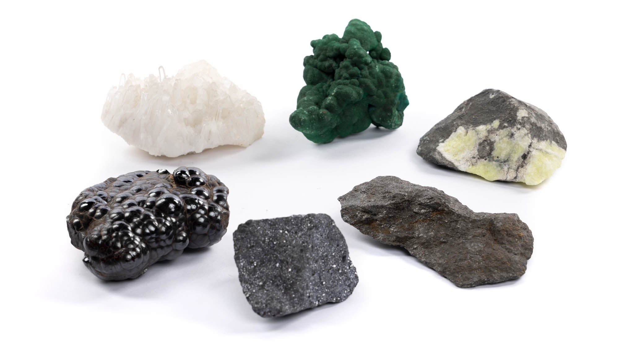 A selection of minerals from the Handling Collection