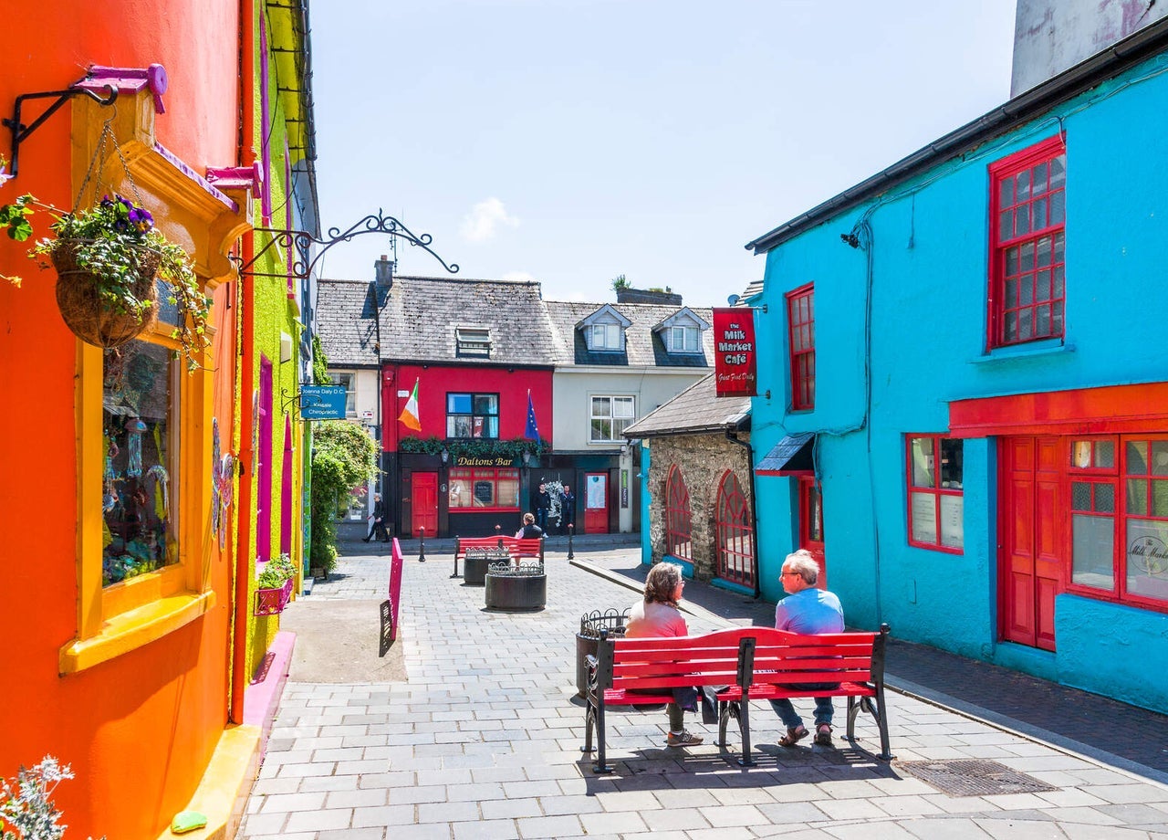 View of Kinsale town streetscape