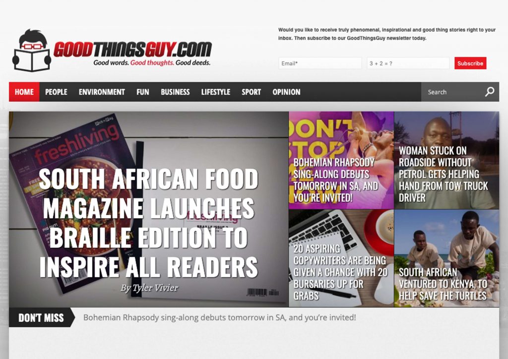 Screen Shot of press coverage