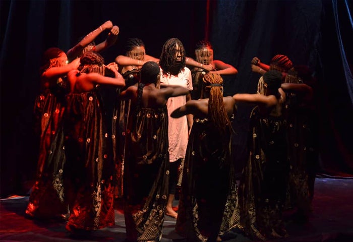 People performing on a stage