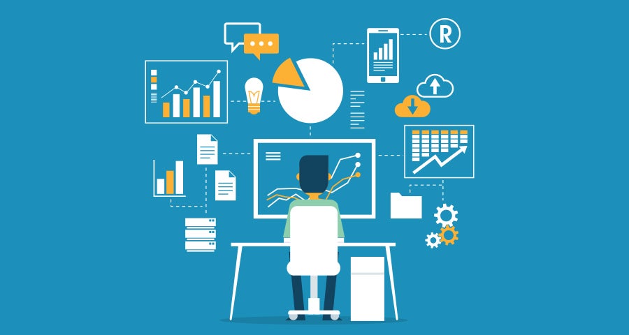 Man sitting at his computer