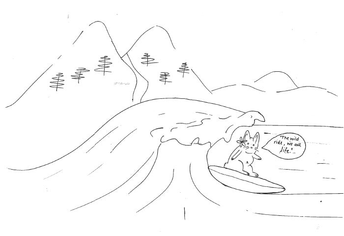 Doodle Drawing Mountains