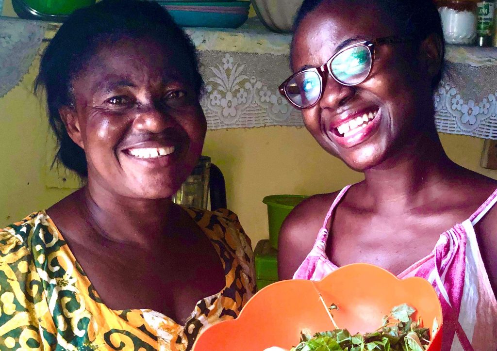 Two women posing for the camera