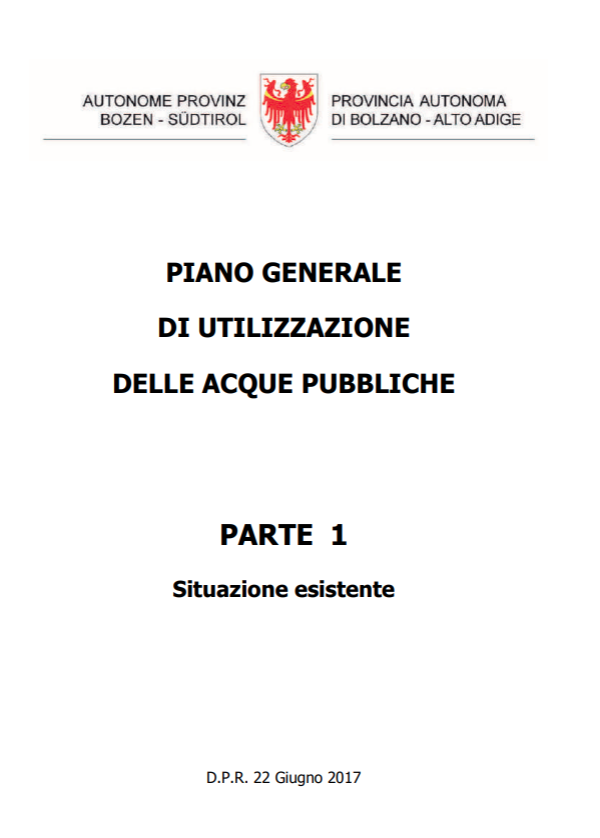 Piano generale per l'utilizzazione delle acque pubbliche (PGUAP)