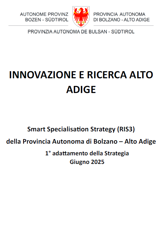Innovazione e ricerca Alto Adige 2030 - 1° adattamento della Strategia