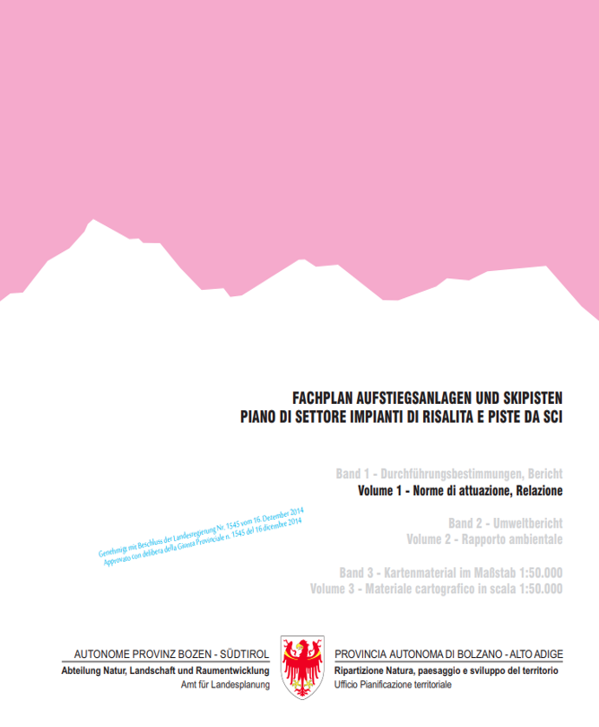 Fachplan Aufstiegsanlagen und Skipisten