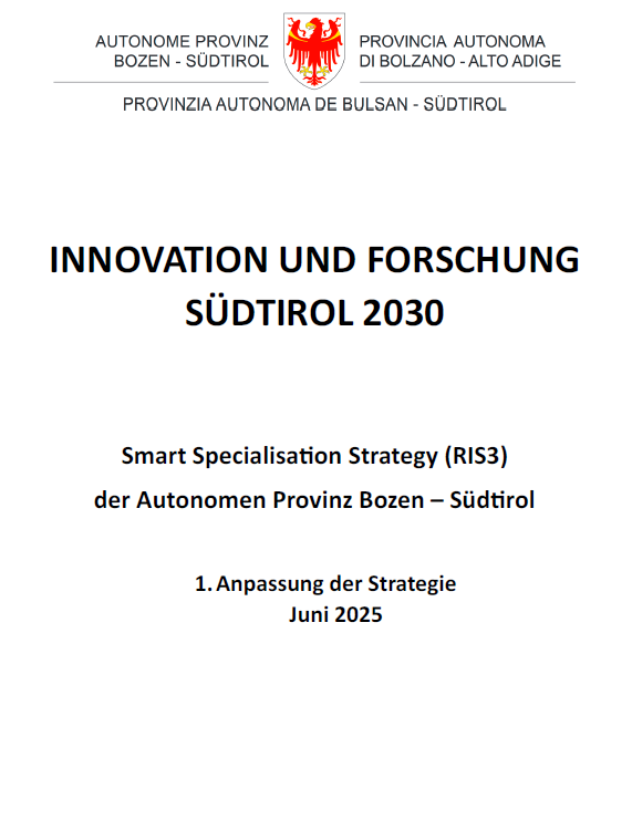 Innovation und Forschung Südtirol 2030 - 1. Anpassung der Strategie