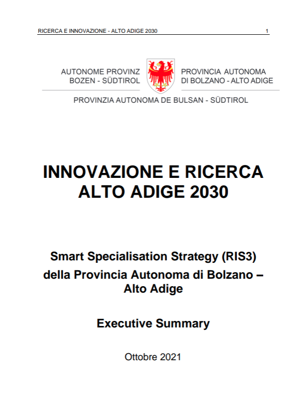 Innovazione e ricerca Alto Adige 2030