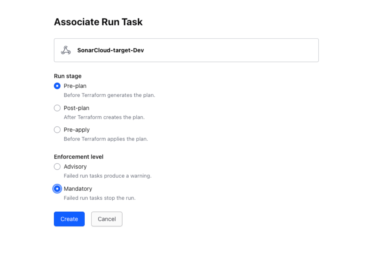 Run tasks & Terraform Cloud | SonarQube Cloud Documentation