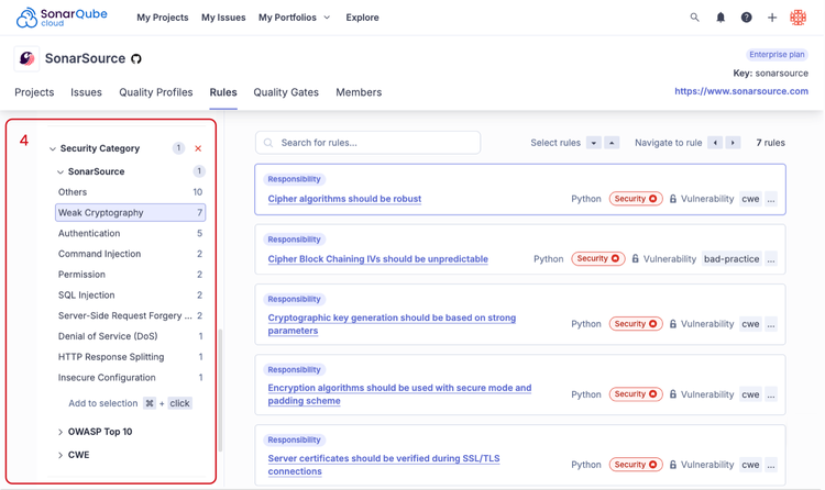 Viewing a project security report | SonarQube Cloud Documentation