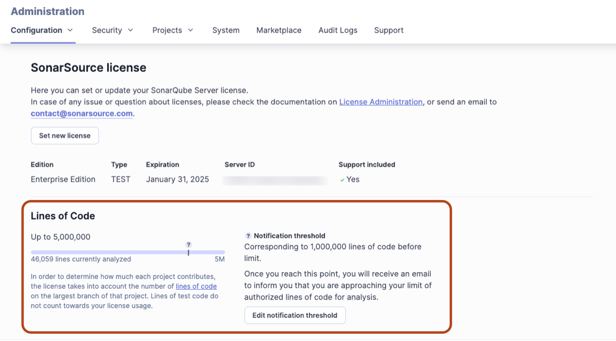 SonarQube Server Lines of Code | Documentation