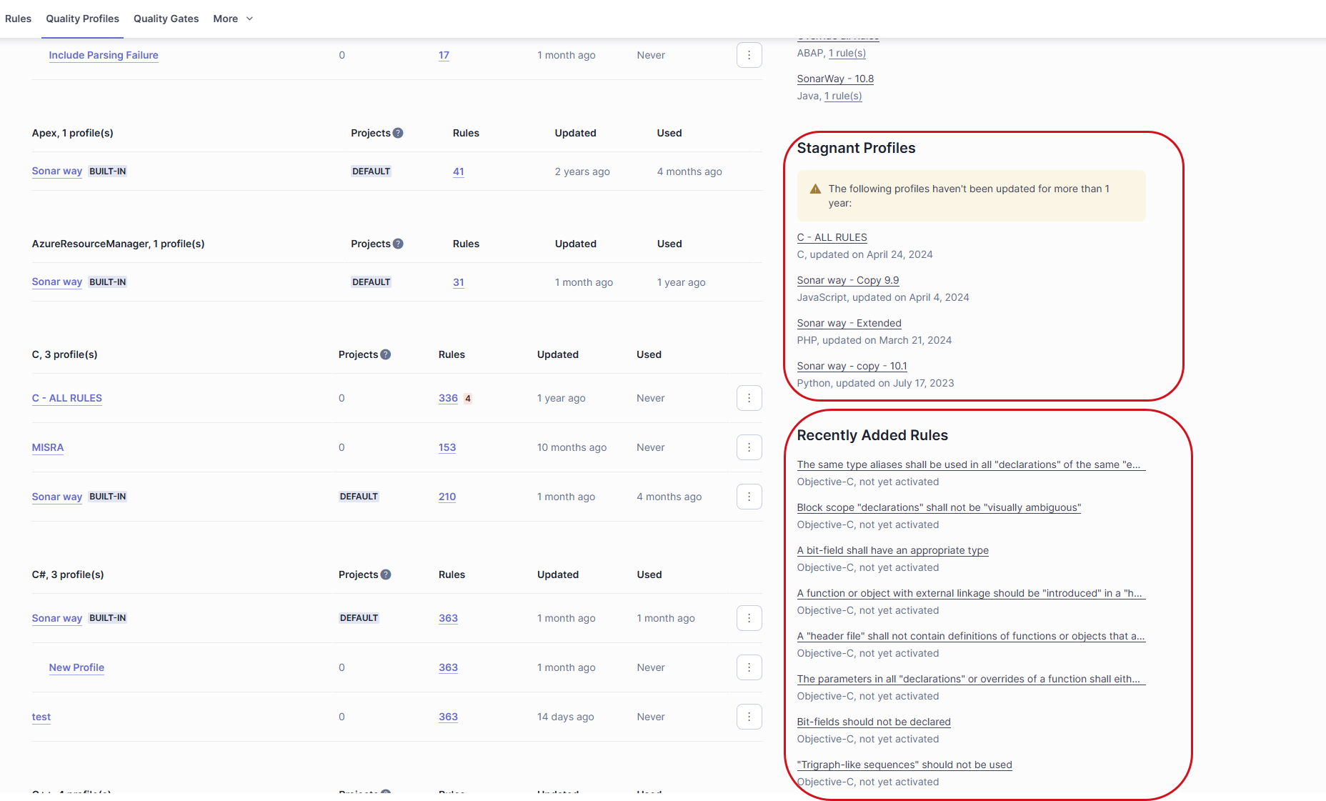 Maintaining your custom quality profiles | SonarQube Community Build ...