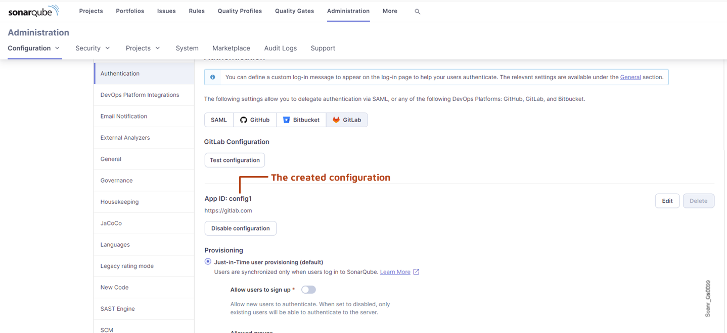 Setting up GitLab authentication & SonarQube