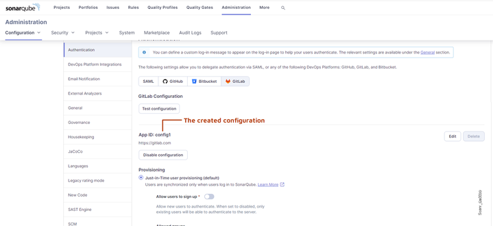 Setting up GitLab authentication & SonarQube