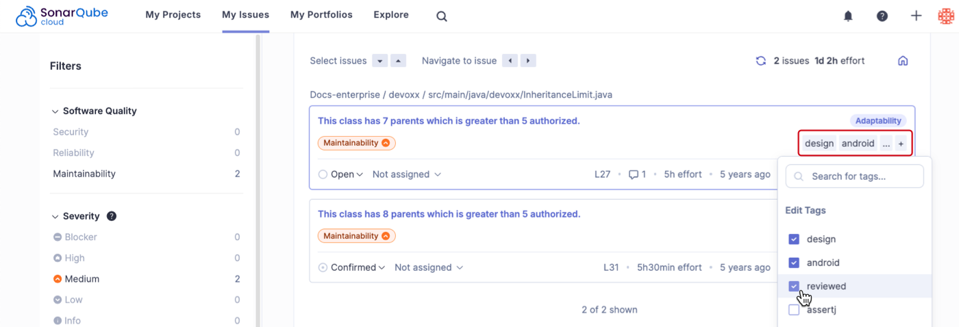 Computer Issue Tags Editing issues | SonarQube Cloud Documentation