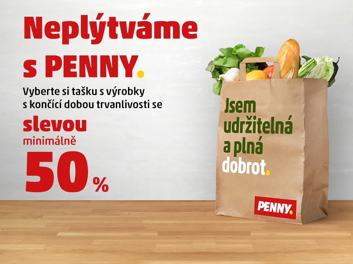 Obrázek znázorňující PENNY balíček Neplýtváme s PENNY.