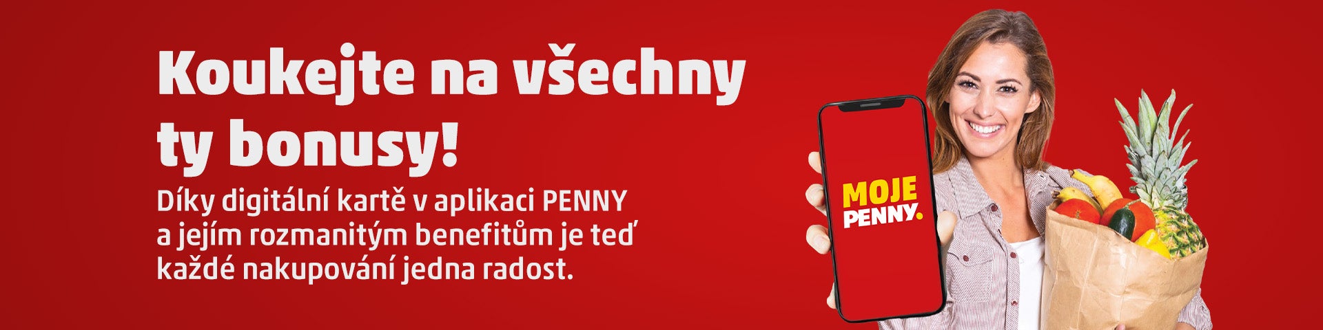 Ilustrativní obrázek k věrnostnímu programu MOJE PENNY. 