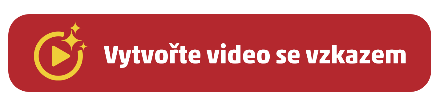 Button s textem: "Vytvořte video se vzkazem"