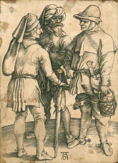 Albrecht Dürer, Drei Bauern, ca. 1497, Kupferstich (Foto: Museo Diocesano Tridentino)
