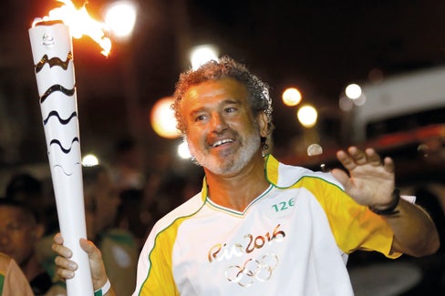 Lo sportivo e imprenditore bolzanino Stefano Podini è stato quattro volte tedoforo olimpico: qui ai Giochi Olimpici di Rio 2016. (Foto: Stefano Podini)