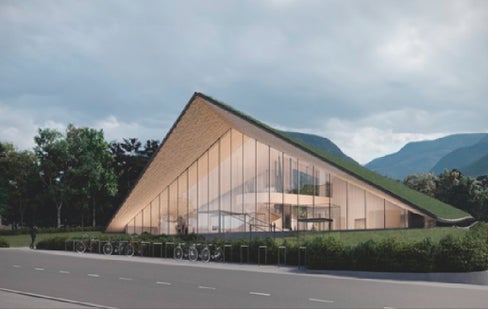 Das neue Kulturgüterdepot des Landes in Neumarkt soll ein Ort der Aufbewahrung, Restaurierung, Sammlung, Forschung und Ausstellung sein. (Rendering: Land Südtirol)