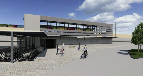 Die neue Zughaltestelle St. Jakob wird im Sommer 2027 in Betrieb gehen und den Umstieg vom Auto auf öffentliche Verkehrsmittel erleichtern. (Foto: STA)