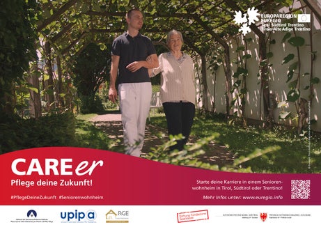 Pflegeberufe sind wichtig für die Gesellschaft. Im Bild eines der Euregio-Plakate. (Foto: Euregio)