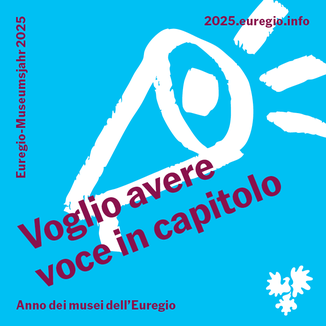 Design moderno, messaggio senza tempo: gli adesivi dell'Anno dei Musei vogliono essere dei piccoli incoraggiamenti alla libertà di espressione e alla democrazia. (Foto: Euregio)