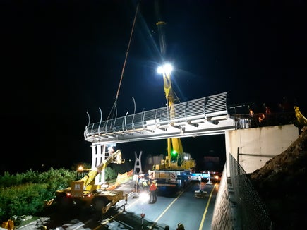 Vorfahrt für das Fahrrad in Südtirols Mobilität: Infrastrukturen wie die Radbrücke in Kalditsch sollen dazu beitragen. (Foto: Foto: Landesabteilung Tiefbau)