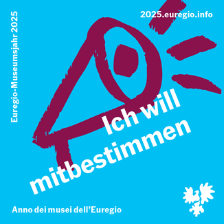 Moderne Gestaltung, zeitlose Forderung: Die Museumsjahr-Aufkleber wollen kleine Mutmacher für Zivilcourage, Meinungsfreiheit und Demokratie sein. (Foto: Euregio)
